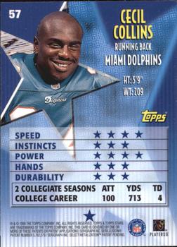 1999 Topps Stars #57 Cecil Collins Back