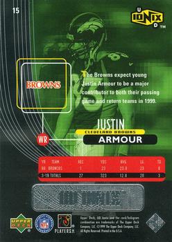 1999 UD Ionix #15 Justin Armour Back