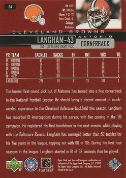 1999 Upper Deck #54 Antonio Langham Back