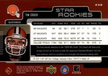 1999 Upper Deck #232 Tim Couch Back