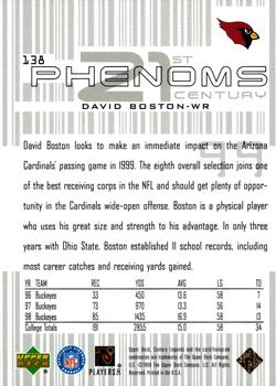 1999 Upper Deck Century Legends #138 David Boston Back