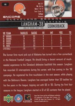 1999 Upper Deck Encore #44 Antonio Langham Back