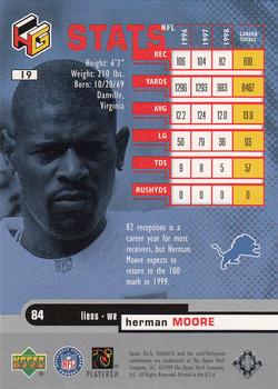 1999 Upper Deck HoloGrFX #19 Herman Moore Back