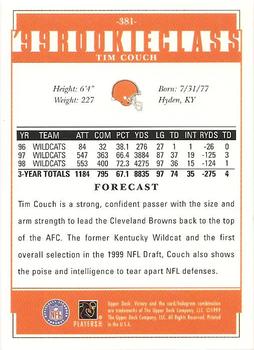 1999 Upper Deck Victory #381 Tim Couch Back