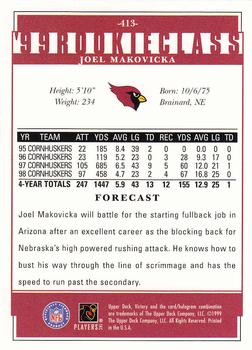 1999 Upper Deck Victory #413 Joel Makovicka Back