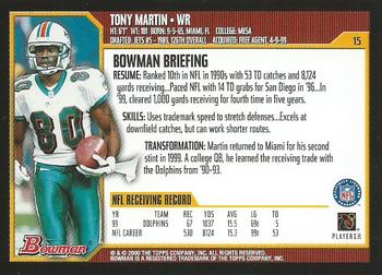 2000 Bowman #15 Tony Martin Back