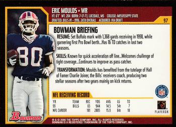 2000 Bowman #97 Eric Moulds Back