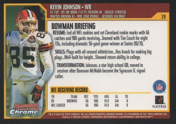 2000 Bowman Chrome #29 Kevin Johnson Back