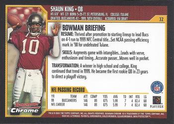 2000 Bowman Chrome #32 Shaun King Back