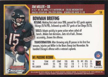 2000 Bowman Chrome #59 Jim Miller Back