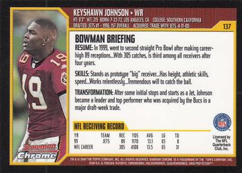 2000 Bowman Chrome #137 Keyshawn Johnson Back