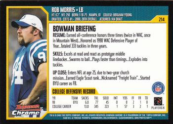 2000 Bowman Chrome #214 Rob Morris Back