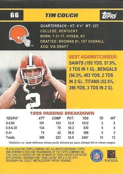 2000 Bowman's Best #66 Tim Couch Back