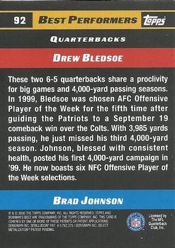 2000 Bowman's Best #92 Drew Bledsoe / Brad Johnson Back