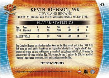 2000 Collector's Edge Masters #43 Kevin Johnson Back