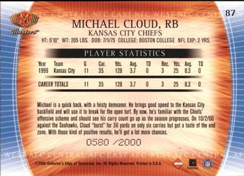 2000 Collector's Edge Masters #87 Michael Cloud Back