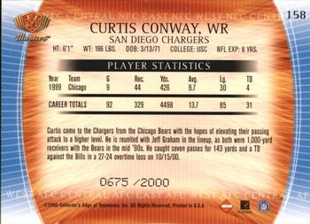 2000 Collector's Edge Masters #158 Curtis Conway Back