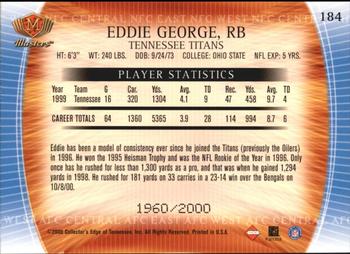 2000 Collector's Edge Masters #184 Eddie George Back