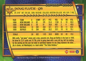2000 Collector's Edge Odyssey #9 Doug Flutie Back