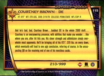 2000 Collector's Edge Odyssey #115 Courtney Brown Back