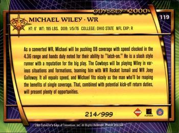 2000 Collector's Edge Odyssey #119 Michael Wiley Back