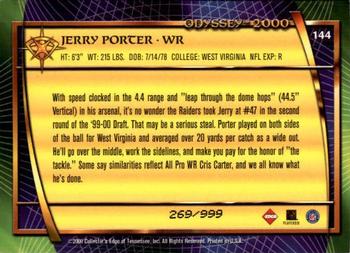 2000 Collector's Edge Odyssey #144 Jerry Porter Back