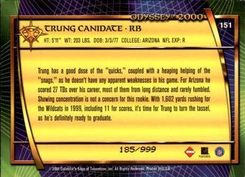 2000 Collector's Edge Odyssey #151 Trung Canidate Back