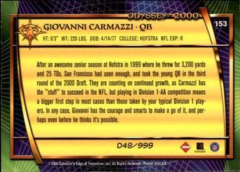 2000 Collector's Edge Odyssey #153 Giovanni Carmazzi Back