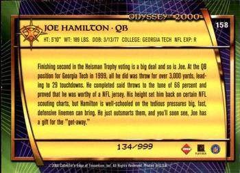 2000 Collector's Edge Odyssey #158 Joe Hamilton Back