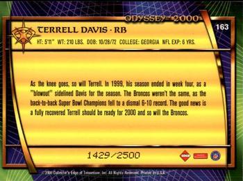 2000 Collector's Edge Odyssey #163 Terrell Davis Back
