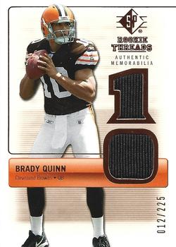 2007 SP Rookie Threads - Rookie Threads Bronze #RT-BQ Brady Quinn Front