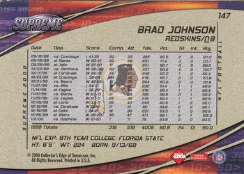 2000 Collector's Edge Supreme #147 Brad Johnson Back
