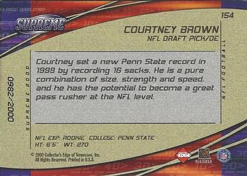 2000 Collector's Edge Supreme #154 Courtney Brown Back