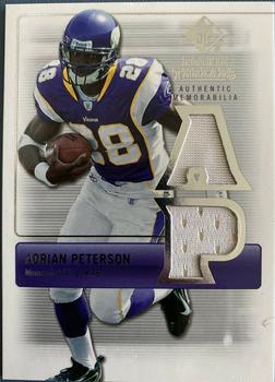 2007 SP Rookie Threads - Rookie Threads Silver #RT-AP Adrian Peterson Front