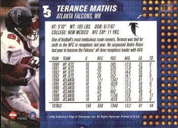 2000 Collector's Edge T3 #10 Terance Mathis Back