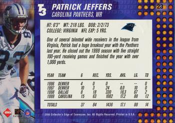 2000 Collector's Edge T3 #23 Patrick Jeffers Back