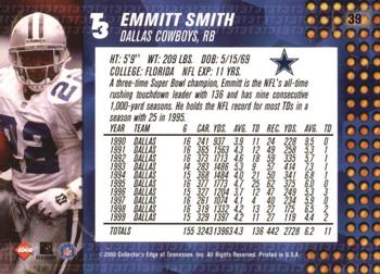 2000 Collector's Edge T3 #39 Emmitt Smith Back