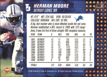 2000 Collector's Edge T3 #49 Herman Moore Back