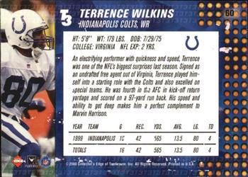 2000 Collector's Edge T3 #60 Terrence Wilkins Back