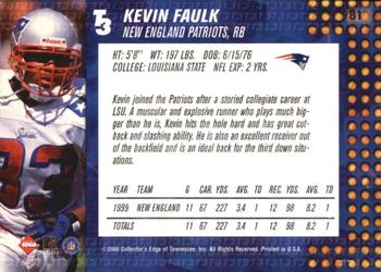 2000 Collector's Edge T3 #81 Kevin Faulk Back