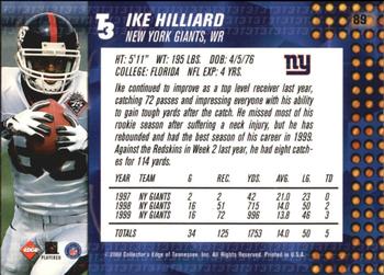 2000 Collector's Edge T3 #89 Ike Hilliard Back