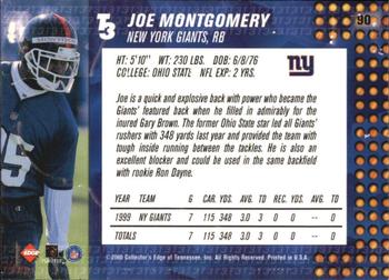 2000 Collector's Edge T3 #90 Joe Montgomery Back