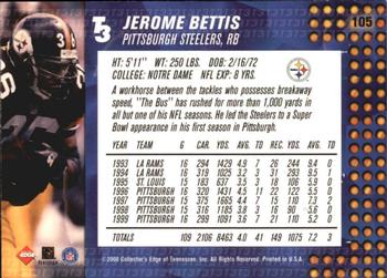 2000 Collector's Edge T3 #105 Jerome Bettis Back