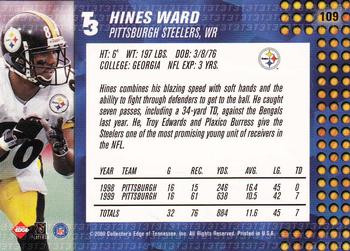 2000 Collector's Edge T3 #109 Hines Ward Back