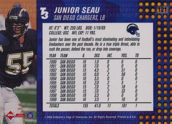 2000 Collector's Edge T3 #121 Junior Seau Back