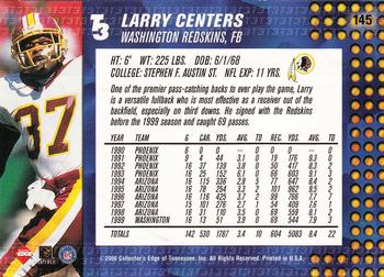 2000 Collector's Edge T3 #145 Larry Centers Back