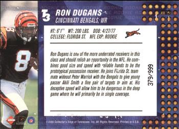 2000 Collector's Edge T3 #163 Ron Dugans Back
