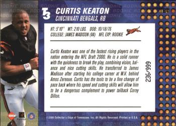 2000 Collector's Edge T3 #164 Curtis Keaton Back