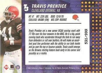 2000 Collector's Edge T3 #169 Travis Prentice Back
