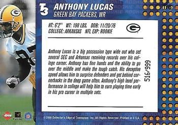 2000 Collector's Edge T3 #178 Anthony Lucas Back